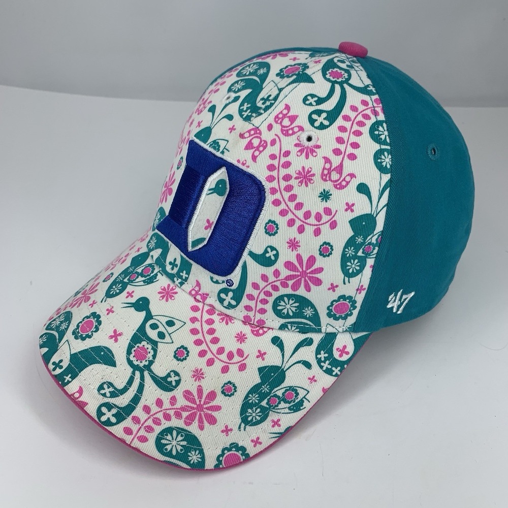 Duke Blue Devils YOUTH Hat Teal Pink Adjustable '47 Kids Baseball Cap